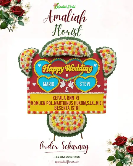 Papan Bunga Pernikahan 2 X 11 Kayu Tanam